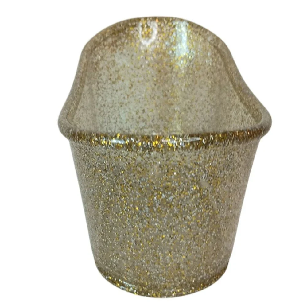 Bath And Body Works Glitter Bathtub Plastic Acrylic Gold And Silver 11 x 5 x 4